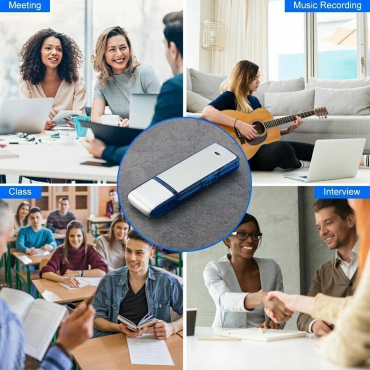 SK858 8GB Rechargeable Portable U-Disk Meeting Voice Recorder (Blue) - U-Disk Recorder by PMC TechLife | Online Shopping South Africa | PMC TechLife | Buy Now Pay Later Mobicred