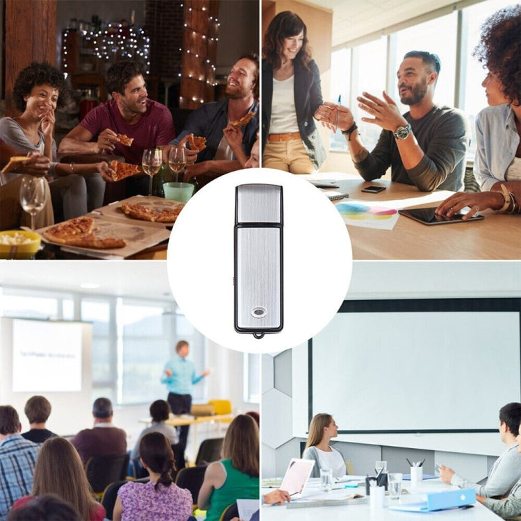 SK858 16GB Rechargeable Portable U-Disk Meeting Voice Recorder (Black) - U-Disk Recorder by PMC TechLife | Online Shopping South Africa | PMC TechLife | Buy Now Pay Later Mobicred