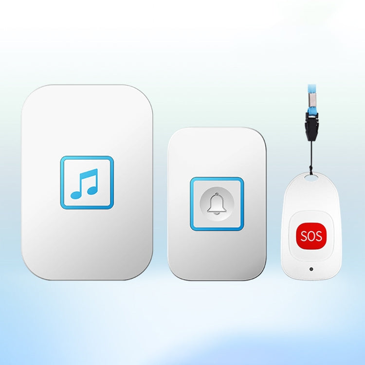 CACAZI C86 Wireless SOS Pager Doorbell Old man Child Emergency Alarm Remote Call Bell, EU Plug(White) - Wireless Doorbell by CACAZI | Online Shopping South Africa | PMC TechLife | Buy Now Pay Later Mobicred