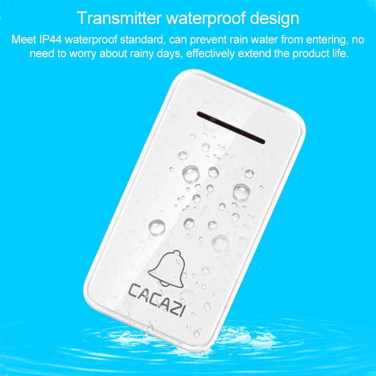 CACAZI FA8 Self-Powered Wireless Doorbell, EU Plug(White) - Wireless Doorbell by CACAZI | Online Shopping South Africa | PMC TechLife | Buy Now Pay Later Mobicred