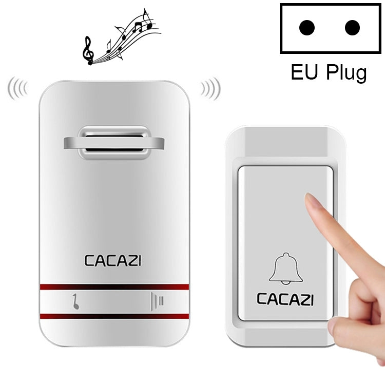 CACAZI V027G One Button One Receivers Self-Powered Wireless Home Kinetic Electronic Doorbell, EU Plug - free shipping - PMC TechLife - Order now!