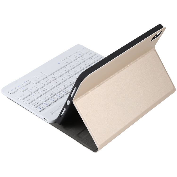 A06 Detachable Lambskin Texture Ultra-thin TPU Bluetooth Keyboard Leather Tablet Case with Stand For iPad mini 6 (Gold) - For iPad mini by PMC TechLife | Online Shopping South Africa | PMC TechLife