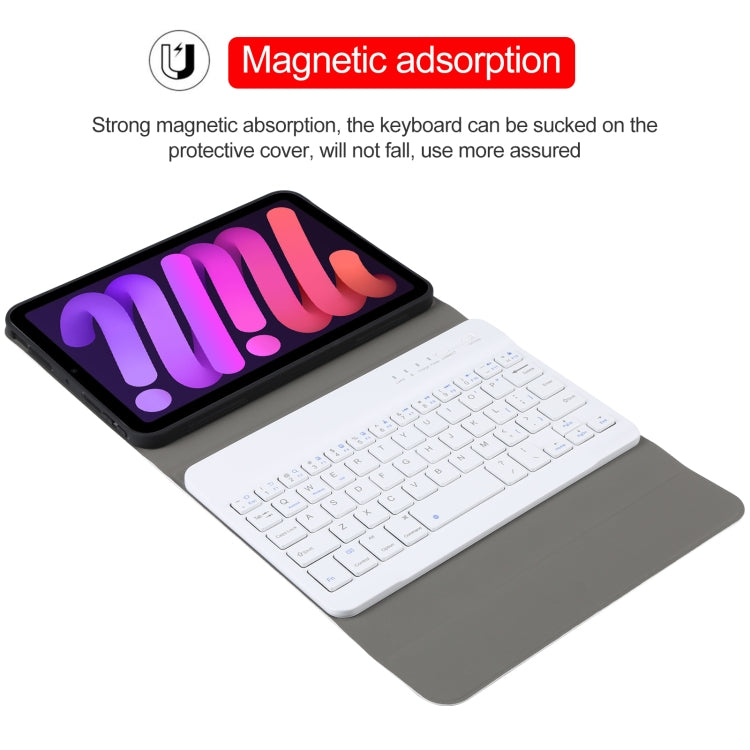 A06 Detachable Lambskin Texture Ultra-thin TPU Bluetooth Keyboard Leather Tablet Case with Stand For iPad mini 6 (Gold) - For iPad mini by PMC TechLife | Online Shopping South Africa | PMC TechLife
