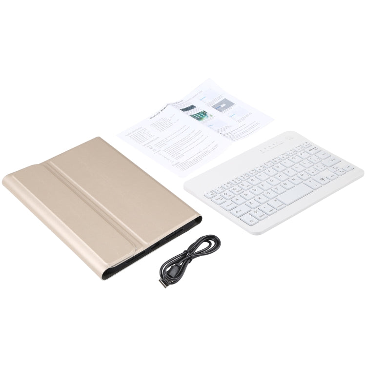 A06S Detachable Lambskin Texture Ultra-thin TPU Backlight Bluetooth Keyboard Leather Tablet Case with Stand For iPad mini 6 (Gold) - For iPad mini by PMC TechLife | Online Shopping South Africa | PMC TechLife