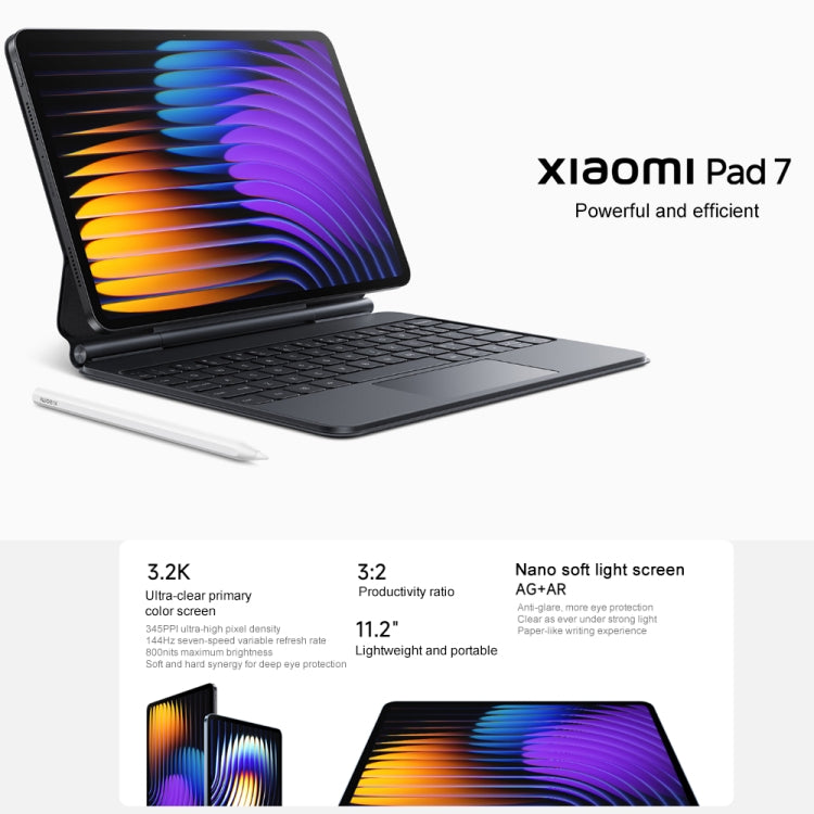 Xiaomi Pad 7 11.2 inch, 8GB+256GB, HyperOS 2 Qualcomm Snapdragon 7+ Gen3 Octa Core (Green) - free shipping - PMc TechLife - Order now!