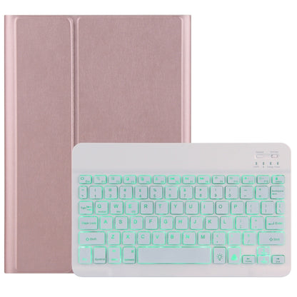 DY-M10ReL-S 2 in 1 Removable Bluetooth Keyboard + Protective Leather Tablet Case with Backlight & Holder for Lenovo Tab M10 FHD REL(Rose Gold) - Lenovo Keyboard by PMC Jewellery | Online Shopping South Africa | PMC Jewellery