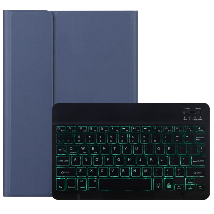 DY-E10 2 in 1 Removable Bluetooth Keyboard + Protective Leather Tablet Case with Backlight & Holder for Lenovo Tab E10(Blue) - Lenovo Keyboard by PMC TechLife | Online Shopping South Africa | PMC TechLife