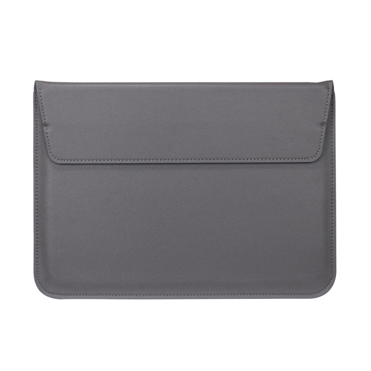 Universal Envelope Style PU Leather Case with Holder for Ultrathin Notebook Tablet PC 15.4 inch, Size: 39x28x1.5cm(Grey) - 15 inch by PMC TechLife | Online Shopping South Africa | PMC TechLife | Buy Now Pay Later Mobicred
