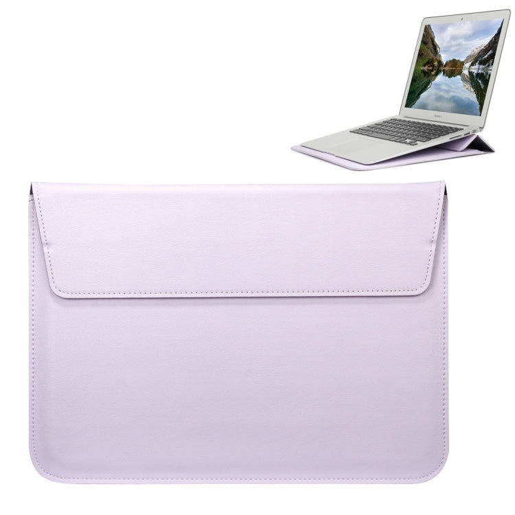 Universal Envelope Style PU Leather Case with Holder for Ultrathin Notebook Tablet PC 15.4 inch, Size: 39x28x1.5cm(Purple) - 15 inch by PMC TechLife | Online Shopping South Africa | PMC TechLife | Buy Now Pay Later Mobicred