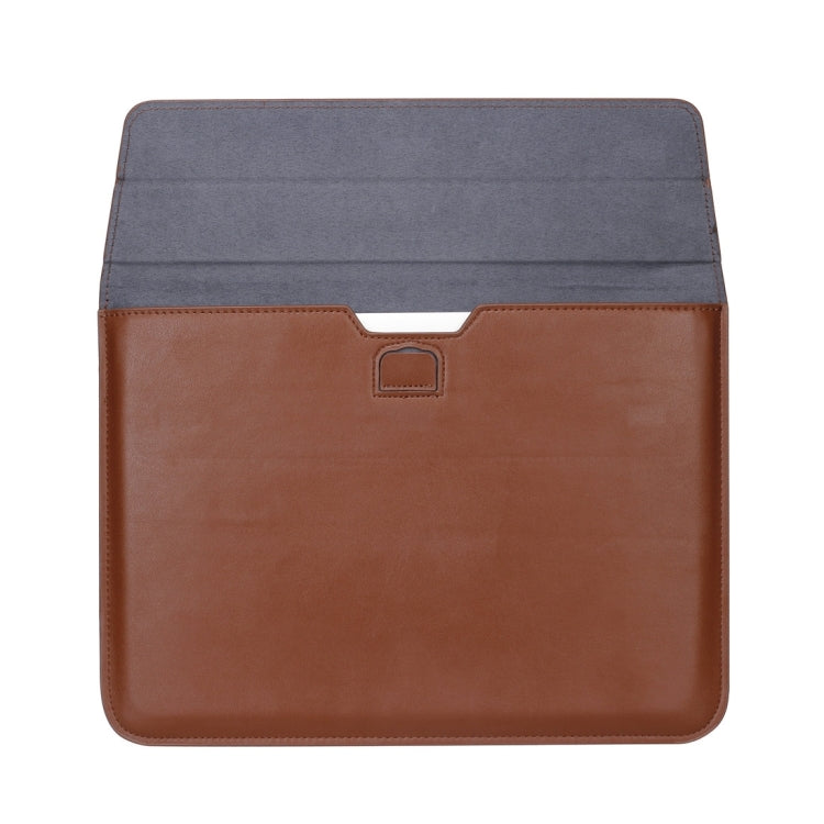 Universal Envelope Style PU Leather Case with Holder for Ultrathin Notebook Tablet PC 15.4 inch, Size: 39x28x1.5cm(Brown) - 15 inch by PMC TechLife | Online Shopping South Africa | PMC TechLife | Buy Now Pay Later Mobicred