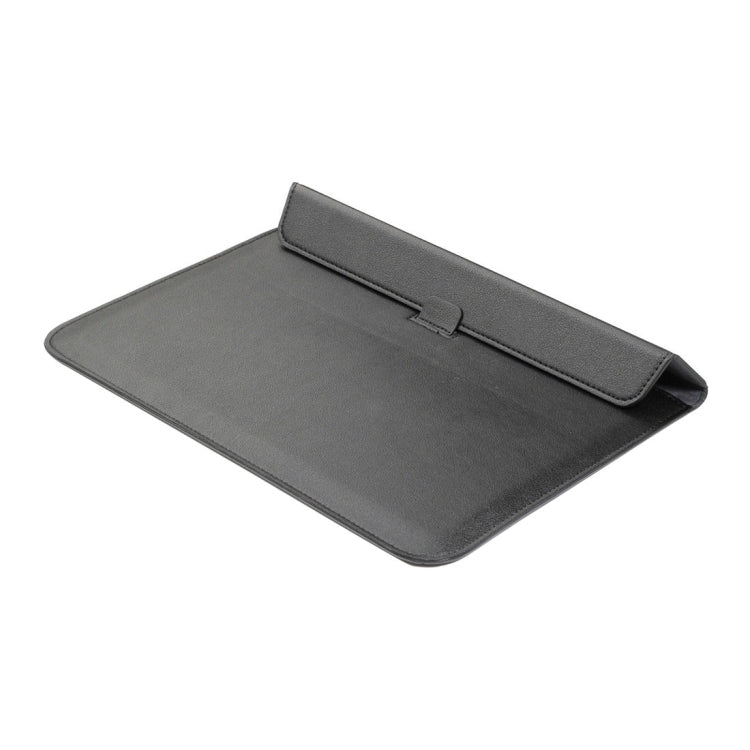 Universal Envelope Style PU Leather Case with Holder for Ultrathin Notebook Tablet PC 13.3 inch, Size: 35x25x1.5cm(Black) - 13 inch by PMC TechLife | Online Shopping South Africa | PMC TechLife | Buy Now Pay Later Mobicred