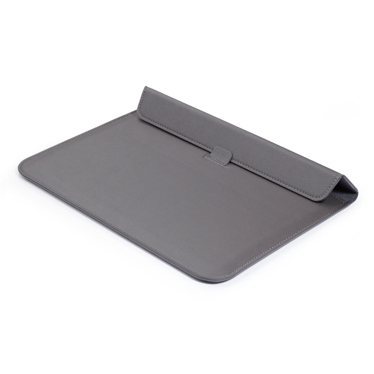 Universal Envelope Style PU Leather Case with Holder for Ultrathin Notebook Tablet PC 13.3 inch, Size: 35x25x1.5cm(Grey) - 13 inch by PMC TechLife | Online Shopping South Africa | PMC TechLife | Buy Now Pay Later Mobicred