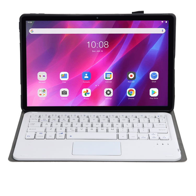 AK10-A 2 in 1 Detachable Bluetooth Keyboard + Lambskin Texture TPU Protective Leather Tablet Case with Touchpad & Holder for Lenovo Qitian K10 TB-X6C6X(Gold) - Lenovo Keyboard by PMC TechLife | Online Shopping South Africa | PMC TechLife