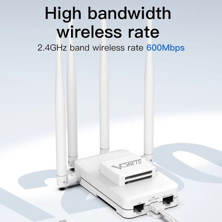 VONETS VAR600-H 600Mbps Wireless Bridge WiFi Repeater, With 4 Antennas + DC Adapter Set - free shipping - PMC Jewellery - Order now!