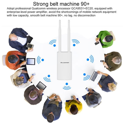 COMFAST CF-E5 300Mbps 4G Outdoor Waterproof Signal Amplifier Wireless Router Repeater WIFI Base Station with 2 Antennas, US Version - Wireless Routers by COMFAST | Online Shopping South Africa | PMC Jewellery | Buy Now Pay Later Mobicred