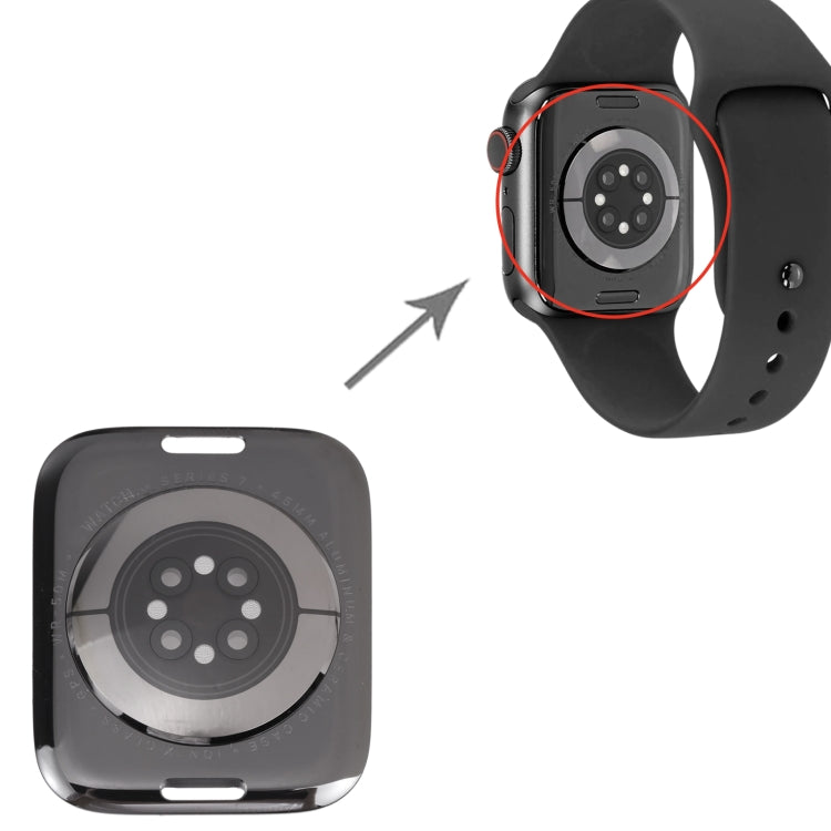 For Apple Watch Series 7 45MM GPS Version Glass Back Cover With Wireless Charging Coil - Back Cover by PMC TechLife | Online Shopping South Africa | PMC TechLife