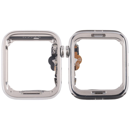 For Apple Watch Series 5 40mm LTE Stainless Steel Middle Frame Bezel Plate with Crown Spin Axis Flex Cable (Silver) - Middle Frame by PMC Jewellery | Online Shopping South Africa | PMC Jewellery | Buy Now Pay Later Mobicred