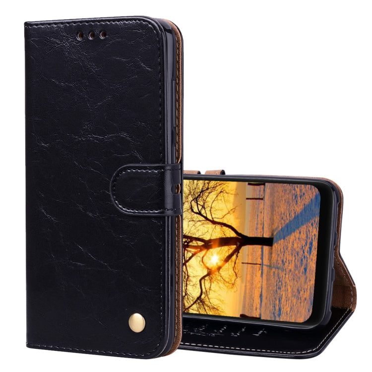 Business Style Oil Wax Texture Horizontal Flip Leather Case for Xiaomi Pocophone F1 , with Holder & Card Slots & Wallet (Black) - Xiaomi Cases by PMC Jewellery | Online Shopping South Africa | PMC Jewellery