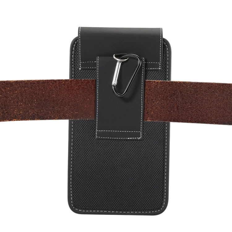 Universal Hanging Waist Oxford Cloth Case for 6.4-6.5 inch Mobile Phones, with Carabiner(Black) - Xiaomi Cases by PMC Jewellery | Online Shopping South Africa | PMC Jewellery