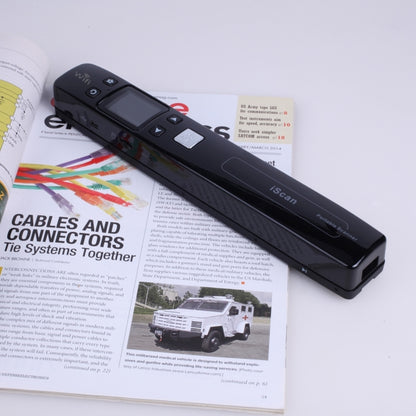 iScan02 WiFi Double Roller Mobile Document Portable Handheld Scanner with LED Display,  Support 1050DPI  / 600DPI  / 300DPI  / PDF / JPG / TF(Black) - Portable Scanner by PMC Jewellery | Online Shopping South Africa | PMC Jewellery