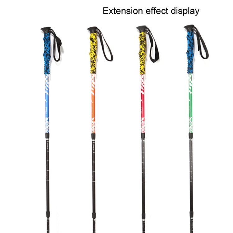 135cm Adjustable Portable Height Outdoor Aluminum Trekking Poles(Green) - Folding Crutch by PMC TechLife | Online Shopping South Africa | PMC TechLife