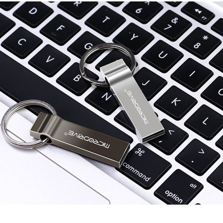 MicroDrive 128GB USB 2.0 Metal Keychain U Disk (Black) - USB Flash Drives by MicroDrive | Online Shopping South Africa | PMC Jewellery | Buy Now Pay Later Mobicred