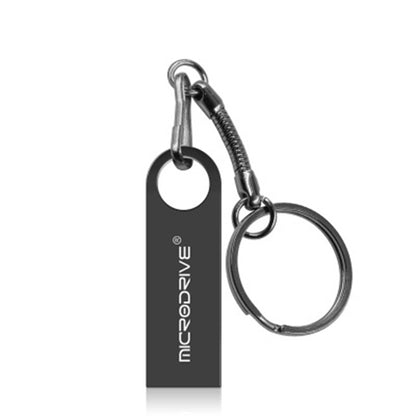 MicroDrive 128GB USB 2.0 Metal Waterproof High Speed U Disk(Black) - USB Flash Drives by MicroDrive | Online Shopping South Africa | PMC Jewellery | Buy Now Pay Later Mobicred