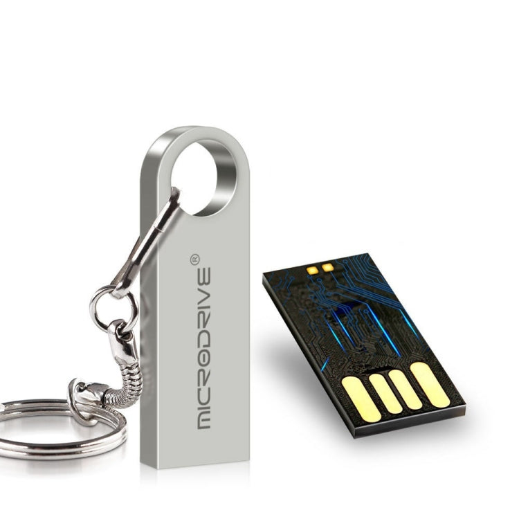 MicroDrive 128GB USB 2.0 Metal Waterproof High Speed U Disk(Gold) - USB Flash Drives by MicroDrive | Online Shopping South Africa | PMC Jewellery | Buy Now Pay Later Mobicred