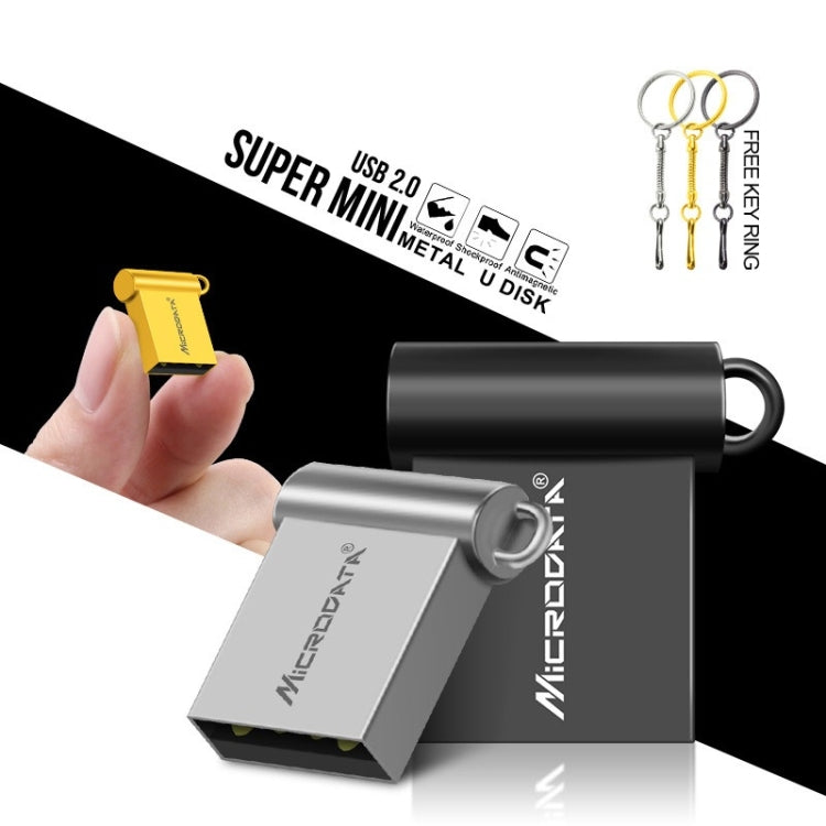 MiCRODATA 32GB USB 2.0 Computer Car Two-use Mini U Disk (Black) - USB Flash Drives by MiCRODATA | Online Shopping South Africa | PMC Jewellery