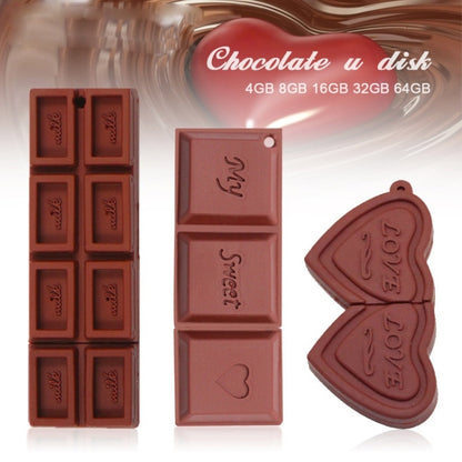 MicroDrive 128GB USB 2.0 Creative Heart Chocolate U Disk - USB Flash Drives by MicroDrive | Online Shopping South Africa | PMC Jewellery | Buy Now Pay Later Mobicred