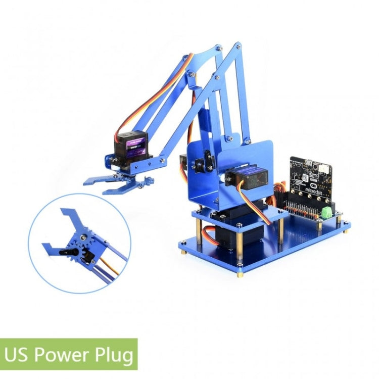 Waveshare 4-DOF Metal Robot Arm Kit for micro:bit, Support Bluetooth, US Plug - free shipping - PMC Jewellery - Order now!