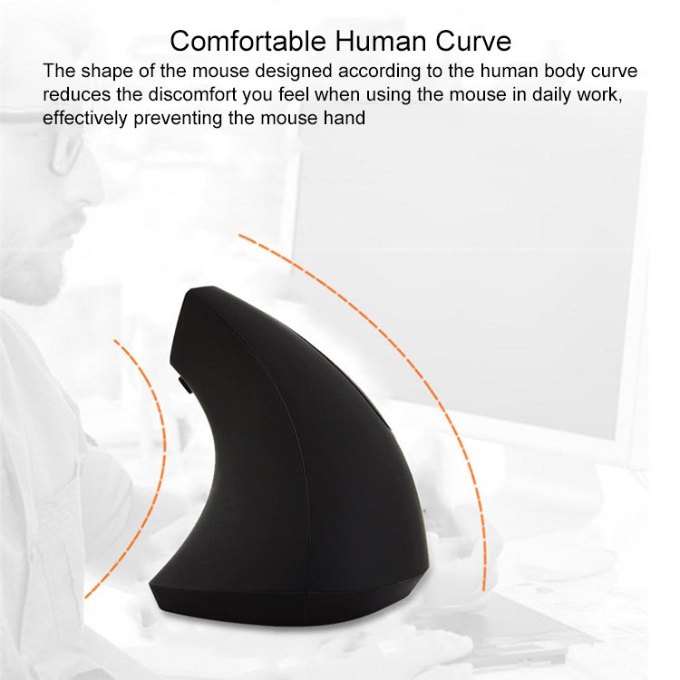 Battery Version Wireless Mouse Vertical 2.4GHz Optical Mouse (White) - free shipping - PMC TechLife - Order now!