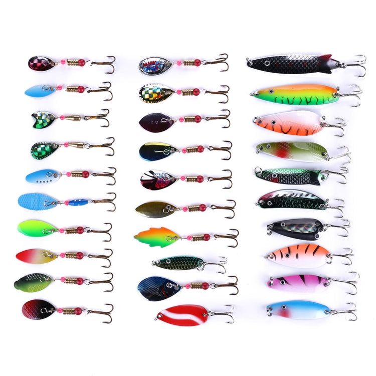 HENGJIA SPB30 30 PCS Sequin Set Metal Sequins False Bait Fresh Sea Bass Fishing Bait, Length: 2.5 to 4cm , Boxed - Fishing Lures by HENGJIA | Online Shopping South Africa | PMC Jewellery