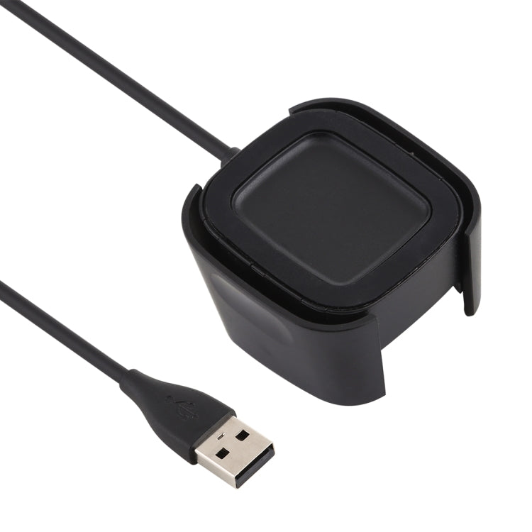 For Fitbit Versa 2 Charger Charging Dock Base Stand Holder with 1m Charging Cable(Black) - Charger by PMC TechLife | Online Shopping South Africa | PMC TechLife | Buy Now Pay Later Mobicred