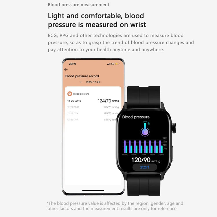 HAMTOD GT22 1.85 inch TFT Screen Health Smart Watch, Support Bluetooth Call / Plateau Blood Oxygen / Skin Health / Body Temperature / Arrhythmia / TI Heart Rate Monitoring (Silver) - Smart Watches by HAMTOD | Online Shopping South Africa | PMC Jewellery | Buy Now Pay Later Mobicred