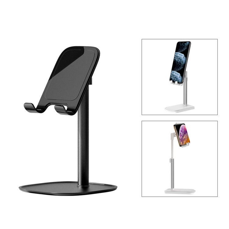 ROCK RPH0944 Adjustable Lifting 90 Degree Rotation ABS Stand Desktop Phone Tablet Holder(Black) - Desktop Holder by ROCK | Online Shopping South Africa | PMC Jewellery