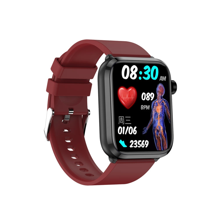 ET210 1.91 inch IPS Screen IP67 Waterproof Silicone Band Smart Watch, Support Body Temperature Monitoring / ECG (Red) - Smart Watches by PMC TechLife | Online Shopping South Africa | PMC TechLife | Buy Now Pay Later Mobicred