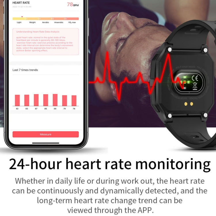 Lokmat FT10 1.3 inch IPS Touch Screen Waterproof Smart Watch, Support Music Play / Heart Rate / Blood Pressure Monitor(Red) - Smart Watches by Lokmat | Online Shopping South Africa | PMC Jewellery | Buy Now Pay Later Mobicred