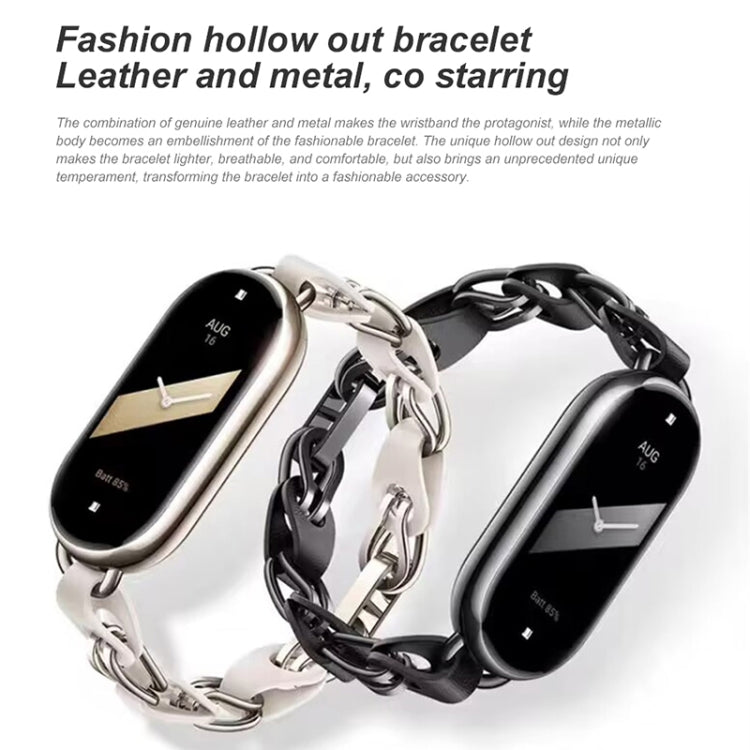 Original For Xiaomi Mi Band 8 Fashion Stainless Steel Bracelet (Black) - Watch Bands by Xiaomi | Online Shopping South Africa | PMC Jewellery | Buy Now Pay Later Mobicred