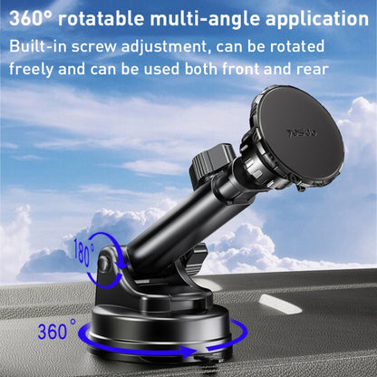 Yesido C160 Suction Cup Type Telescopic Rod Magnetic Car Phone Holder (Black) - Car Holders by Yesido | Online Shopping South Africa | PMC Jewellery