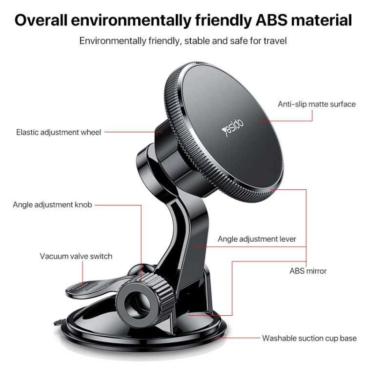 Yesido C177 Mini Suction Cup Type Magsafe Magnetic Car Holder - free shipping - PMC TechLife - Order now!
