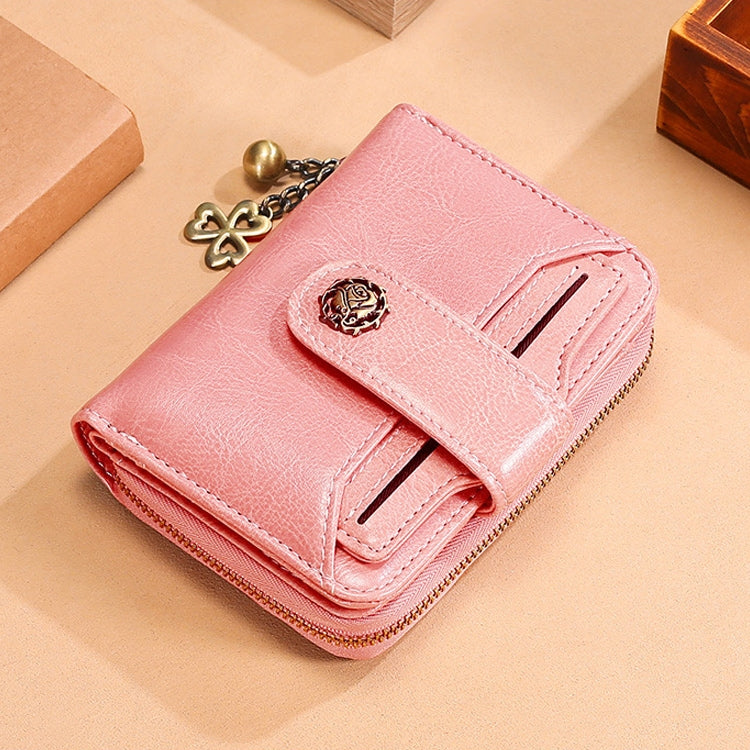 3522 Short Anti-magnetic RFID Wallet Multi-function Wallet for Ladies, with Card Slots(Pink) - Antimagnetic RFID Package by PMC Jewellery | Online Shopping South Africa | PMC Jewellery | Buy Now Pay Later Mobicred