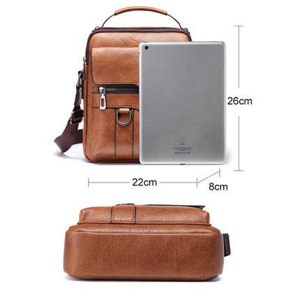 WEIXIER 8642 Men Business Retro PU Leather Handbag Crossbody Bag (Brown) - Crossbody Bags by WEIXIER | Online Shopping South Africa | PMC Jewellery | Buy Now Pay Later Mobicred