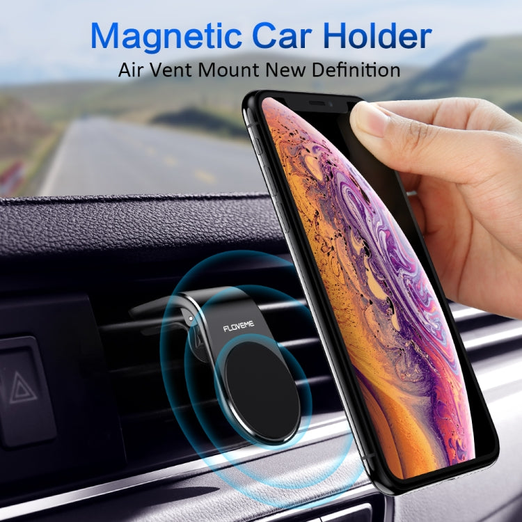 FLOVEME Auto Car Air Outlet Vent Magnetic Mount Phone Holder Stand (Silver) - Car Holders by FLOVEME | Online Shopping South Africa | PMC Jewellery