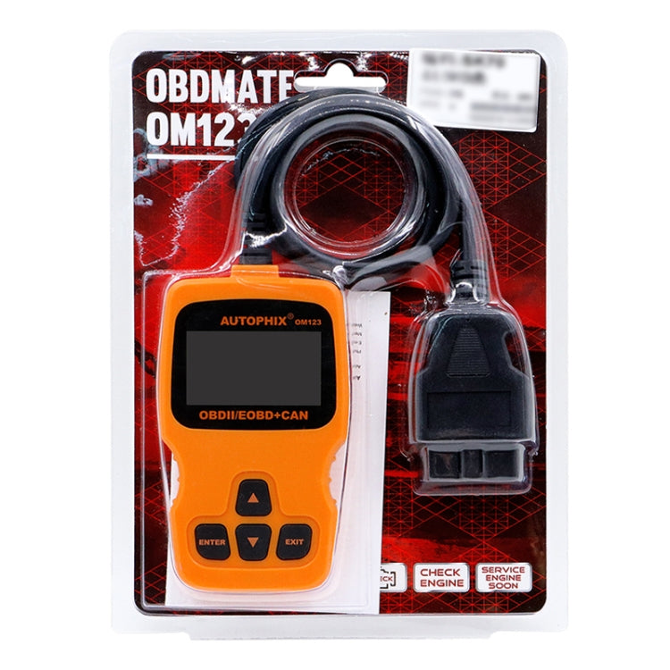 AUTOPHIX OM123 Car Portable OBD2 Scanner Car Diagnostic Tool OBD 2 Automotive Scanner EOBD Code Reader (Orange) - Code Readers & Scan Tools by PMC Jewellery | Online Shopping South Africa | PMC Jewellery