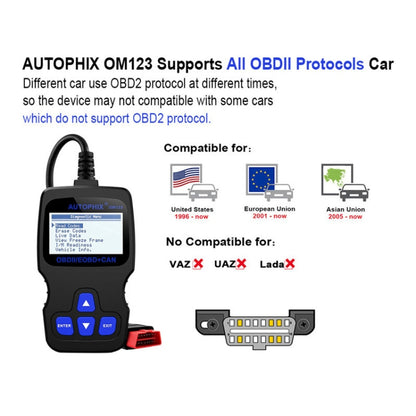 AUTOPHIX OM123 Car Portable OBD2 Scanner Car Diagnostic Tool OBD 2 Automotive Scanner EOBD Code Reader (Orange) - Code Readers & Scan Tools by PMC Jewellery | Online Shopping South Africa | PMC Jewellery