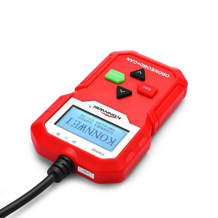 KONNWEI KW590 Mini OBDII Car Auto Diagnostic Scan Tools Auto Scan Adapter Scan Tool (Can Only Detect 12V Gasoline Car)(Red) - Code Readers & Scan Tools by KONNWEI | Online Shopping South Africa | PMC Jewellery
