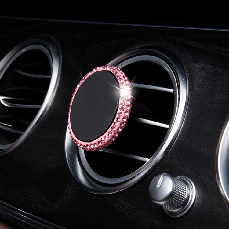 Car Diamond Magnetic Air Outlet Mobile Phone Holder(Pink) - Car Holders by PMC Jewellery | Online Shopping South Africa | PMC Jewellery