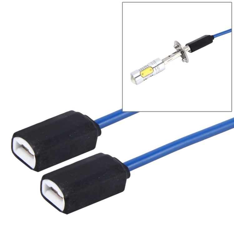 2 PCS H1/H3 Car Auto LED Bulb Ceramic Insulation Socket Holder (No Including Light) - Wires by PMC TechLife | Online Shopping South Africa | PMC TechLife | Buy Now Pay Later Mobicred
