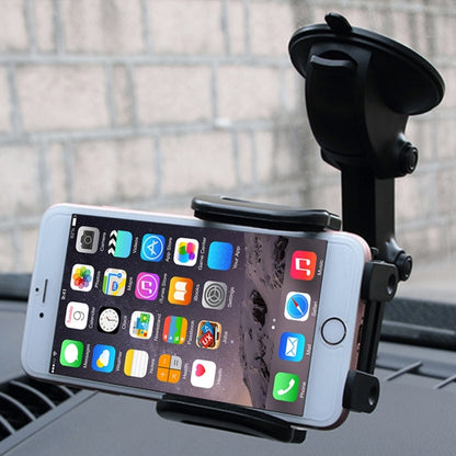 SHUNWEI SD-1121B Car Auto Multi-functional Adjustable Arm Double Layer PU Base Phone Mount Holder For Smartphones and GPS Length between 48mm and 109mm - Car Holders by SHUNWEI | Online Shopping South Africa | PMC Jewellery